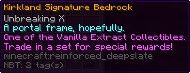 Kirkland Signature Bedrock Tooltip